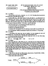 Đề thi chọn học sinh giỏi môn Hóa học Lớp 12 - Năm học 2012-2013 - Sở GD & ĐT Ninh Bình